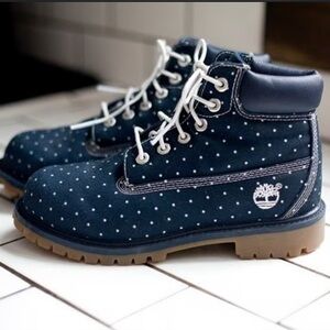 NWB Timberland KIDS/Boys Blue Chukka Ankle Lace Up Leather Boot sz 6